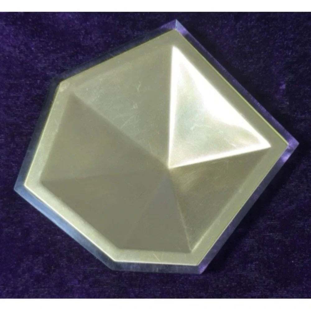 Kendra Scott Gold Plated Geometric Faceted Ring Dish Earring Modern Jewelry Tray